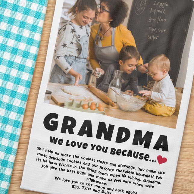 Grandma Personalized Photo Gift from Kids Kitchen Towel (Creator Uploaded)