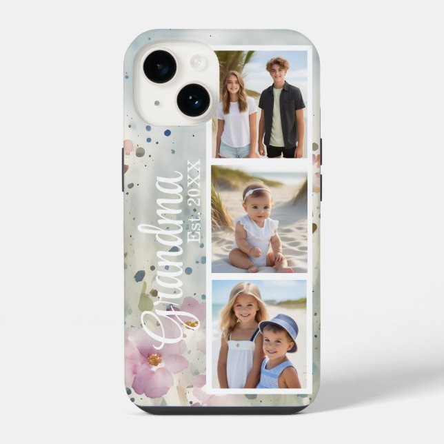 Grandma Personalized Photo iPhone Case (Back)
