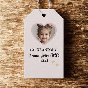 "Grandma – Personalized Photo 'Little Star Gift Tags