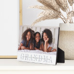 Grandma Personalized Photo Plaque<br><div class="desc">Create a sweet gift for grandma with this personalized photo plaque. "GRANDMA" appears beneath your photo in chic gray lettering,  with your custom message and grandchildren's names overlaid.</div>
