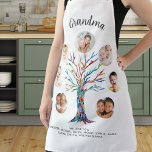 Grandma Photo Apron<br><div class="desc">This modern and stylish Grandma apron is decorated with a colorful mosaic family tree.
Easily customizable with a selection of seven photos and the grandchildren's names.
Makes a perfect gift for your Grandma.
Original Mosaic © Michele Davies.</div>