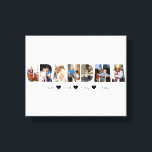 Grandma Photo Collage Canvas 7 Photos<br><div class="desc">This is a photo collage canvas that spells out the word GRANDMA along with a custom message. This is the perfect gift for any grandma for mother's day,  her birthday or Christmas.</div>