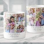 Grandma Photo Collage Coffee Mug<br><div class="desc">Personalized Grandma 8 Photo Collage Coffee Mug. This heartfelt mug is a beautiful way to celebrate your grandma and all the love she gives. Featuring a collage of eight cherished family photos, this mug brings together beloved memories for a touching, everyday reminder. At the bottom, a white band elegantly displays...</div>