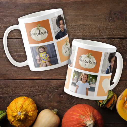 Grandma Photo Collage Fall Coffee Mug