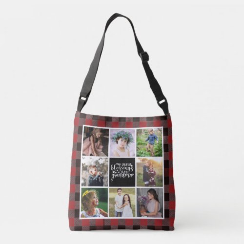 Grandma Photo Collage Greatest Blessings Crossbody Crossbody Bag