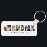 Grandma Photo Collage Keychain with 7 Photos<br><div class="desc">This is a photo collage keychain that spells out the word GRANDMA along with a custom message. This is the perfect gift for any grandma for mother's day,  her birthday or Christmas.</div>