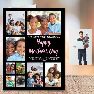 Grandma Photo Collage Mother’s Day Jumbo Card