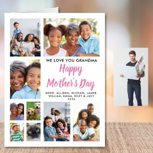 Grandma Photo Collage Mother’s Day Jumbo Card