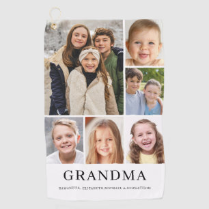 Grandma Photo Collage Personalized Golf Towel
