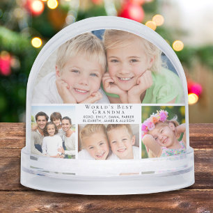 Grandma Photo Collage Snow Globe