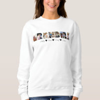Grandma Photo Collage Sweatshirt 7 Photos