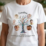 Grandma Photo Collage T-Shirt<br><div class="desc">This personalized Grandma photo collage T-shirt features a colorful mosaic family tree and stylish script typography.
Easily customizable with a selection of seven photos and the grandchildren's names.
Makes a perfect gift for your Grandma.
Original Mosaic © Michele Davies.</div>