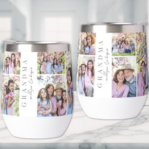 Grandma Photo Collage Thermal Wine Tumbler
