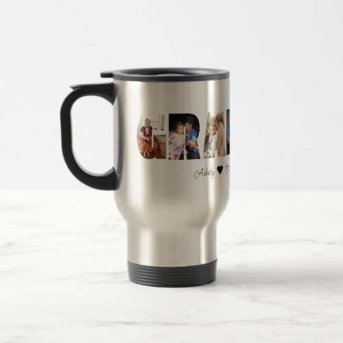 Grandma Photo Collage Travel Mug 7 Photos