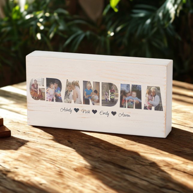 Grandma Photo Collage Wood Box Sign 7 Photos (Creator Uploaded)