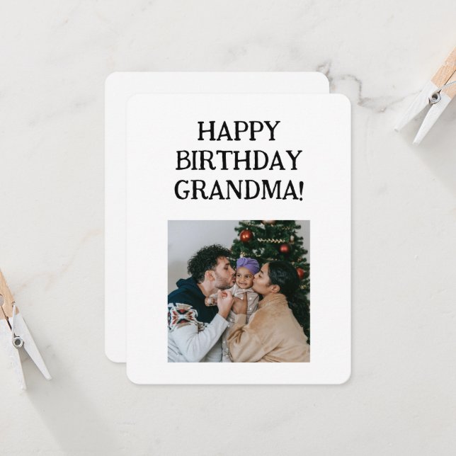 Grandma Photo Personalized Birthday (Front/Back In Situ)