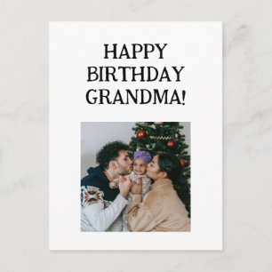 Grandma Photo Personalized Birthday Postcard