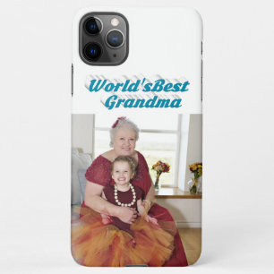 Grandma Photo sky blue typography iPhone 11Pro Max Case