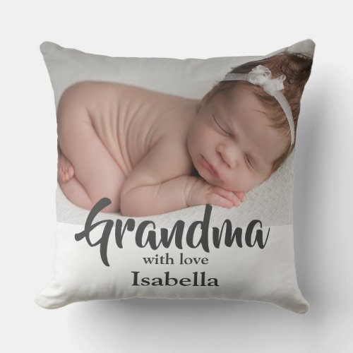 Grandma Photo Throw Pillow