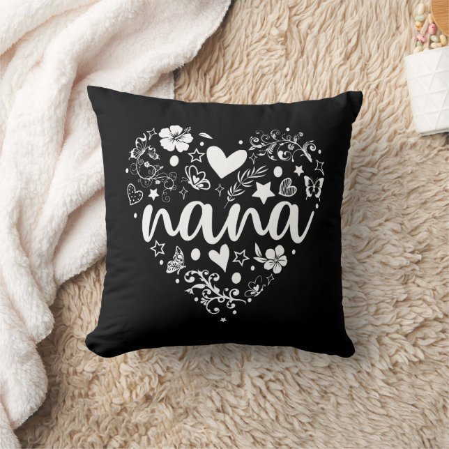 Grandma Pillow, Cute Nana Pillow, Mother's Day Throw Pillow (Blanket)
