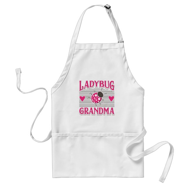 Grandma Pink White Garden Birthday Adult Apron (Front)