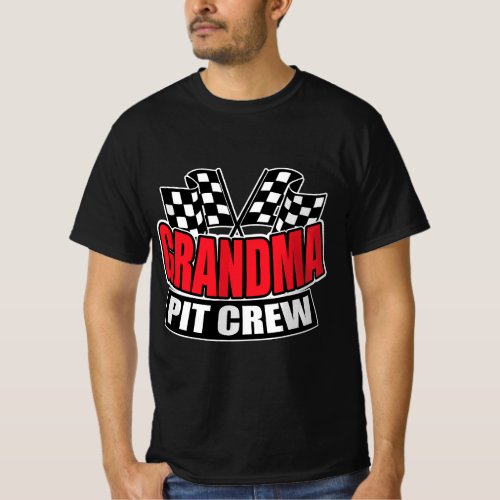 Grandma Pit Crew Gift Funny Hosting Car Race Grand T_Shirt