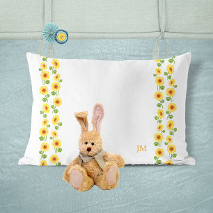 Grandma pretty custom sunflowers monogram CC0293 Pillow Case