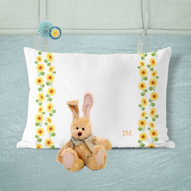 Grandma pretty custom sunflowers monogram CC0293 Pillow Case (Creator Uploaded)