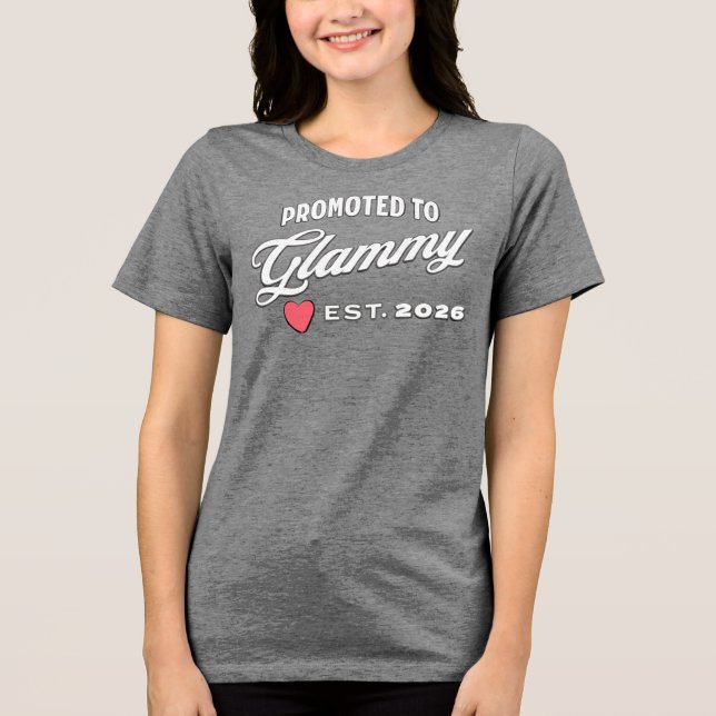 Grandma Promotion For New Baby In 2026 Tri-Blend Shirt (Front)