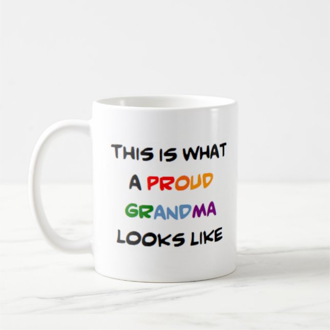 grandma, proud coffee mug (Left)