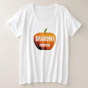 Grandma Pumpkin Matching Family Halloween Group Plus Size T-Shirt