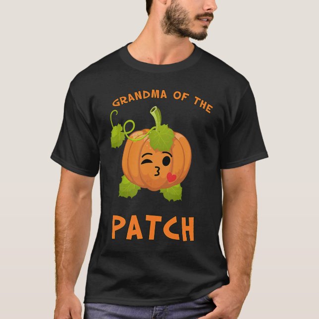 Grandma Pumpkin of the Patch  Halloween graphic T-Shirt (Front)