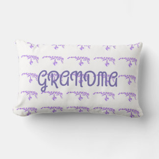 Grandma Purple Blossoms Lumbar Pillow