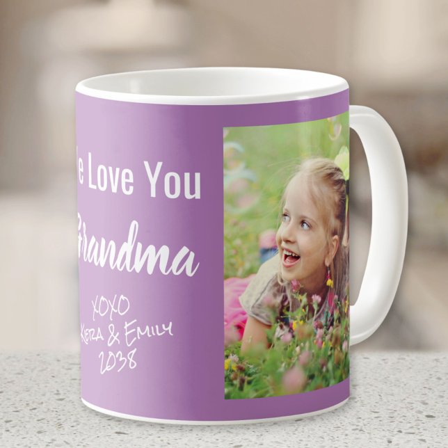 Grandma Purple Photo Coffee Mug (Creator Uploaded)