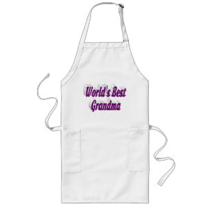 Grandma purple text  long apron
