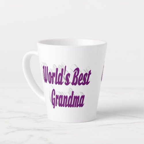 Grandma purple typography Mothers Day Latte Mug