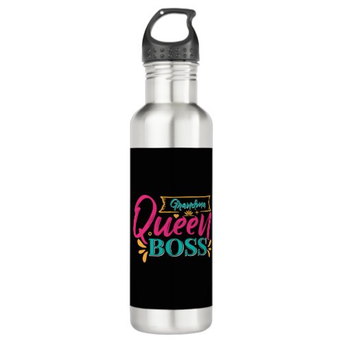 Grandma Queen Boss Super Grandma Granny Stainless Steel Water Bottle