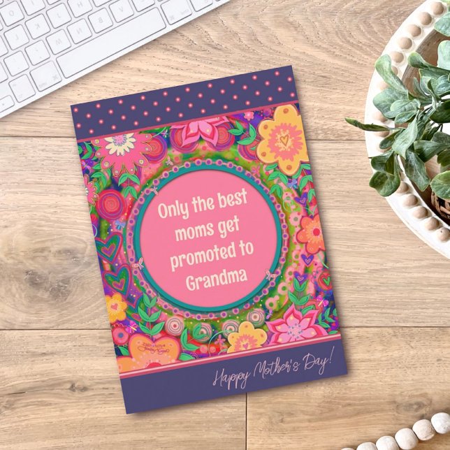 Grandma Quote Floral Pretty Unique Mother’s Day Card (Creator Uploaded)