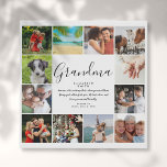 Grandma Quote Modern Script 12 Photo Collage Faux Canvas Print<br><div class="desc">Personalize with 12 favorite photos and quote for your special Grandma, Grandmother, Granny, Nan or Nanny to create a unique gift for birthdays, Christmas, mother's day, baby showers, or any day you want to show how much she means to you. A perfect way to show her how amazing she is...</div>