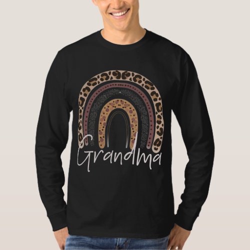 Grandma Rainbow Cheetah Leopard Women Christmas Mo T_Shirt