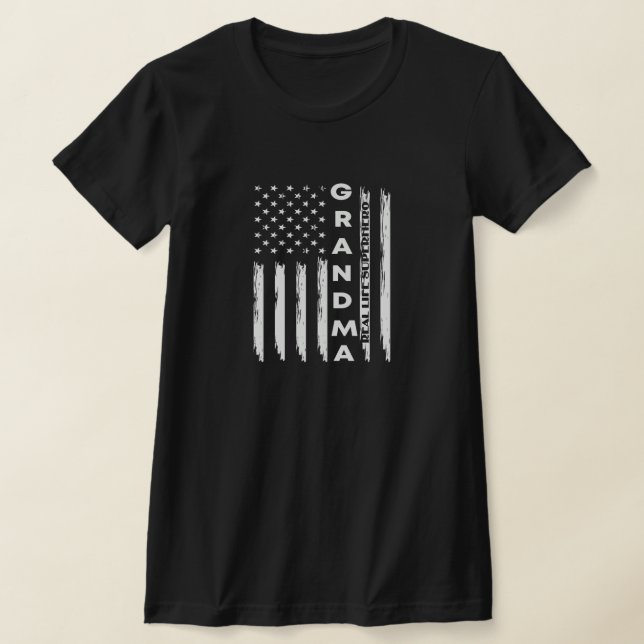 Grandma Real life superhero,Grandma Gift Humor  T-Shirt (Laydown)