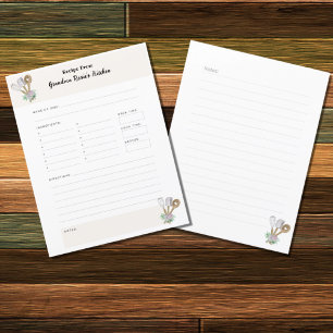 Grandma Recipes Country Personalized Recipe Page