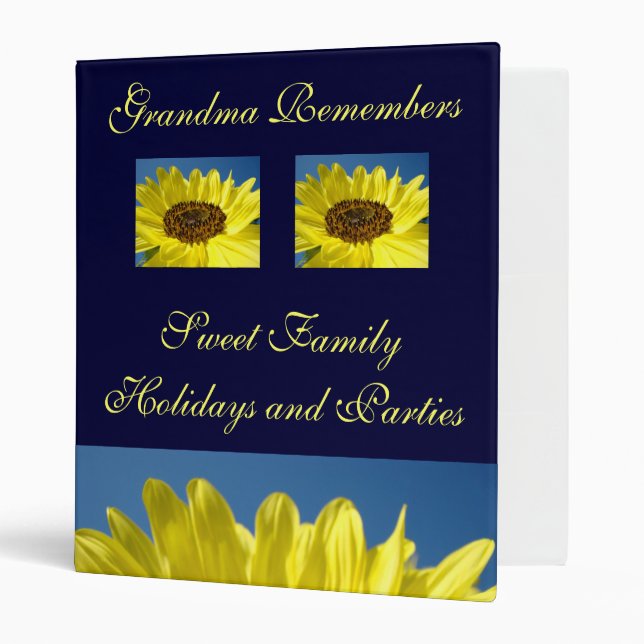 Grandma Remembers Sweet Family Memories binder (Front/Inside)
