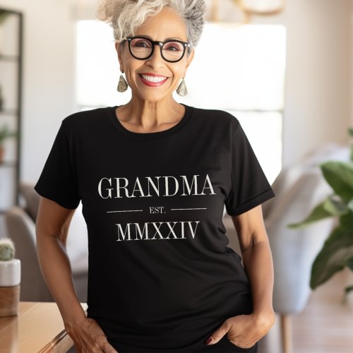 Grandma Roman Numeral Year Established T_Shirt