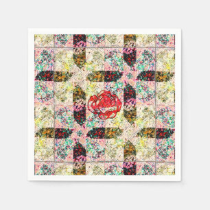 grandma rose quilt paper napkins