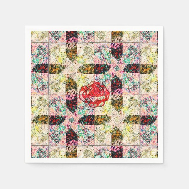 grandma rose quilt paper napkins (Front)