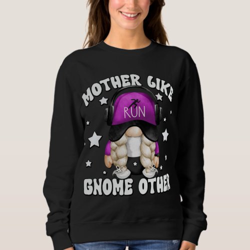 Grandma Running Gnome For Marathon Runner Funny Ru Sweatshirt