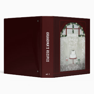 Grandma’s Bakery Winter Holiday Recipe 3 Ring Binder