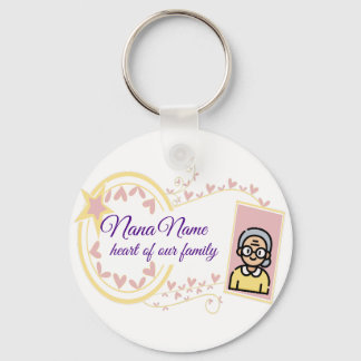 Grandma’s Day Vintage Badge Design Keychain