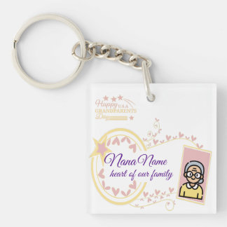 Grandma’s Day Vintage Badge Design Keychain